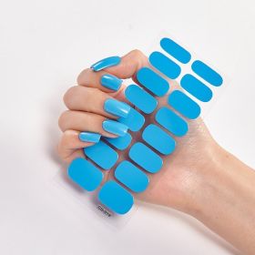 Pure Color 16 Nail Stickers (Option: CS0019-2PCS)