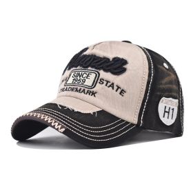 Men's And Women's Four Seasons Cowboy Hat Simple Sun-poof Peaked Cap (Option: Hawaiian Black-Adjustable)