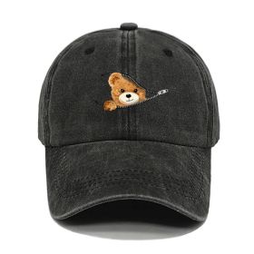 Cotton Retro Washed Sun Outdoor Fishing Hat (Option: Black-M)